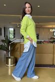 Made in Italy Conrad Body Skim Knit Jumper Chartreuse 